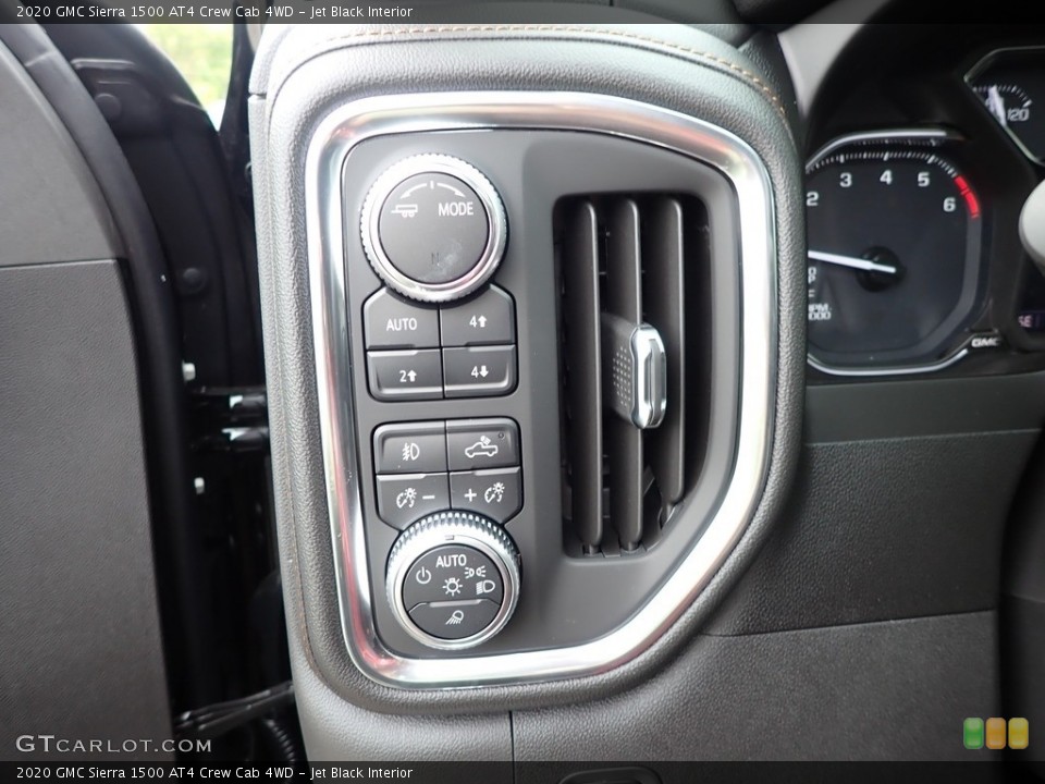 Jet Black Interior Controls for the 2020 GMC Sierra 1500 AT4 Crew Cab 4WD #138199221