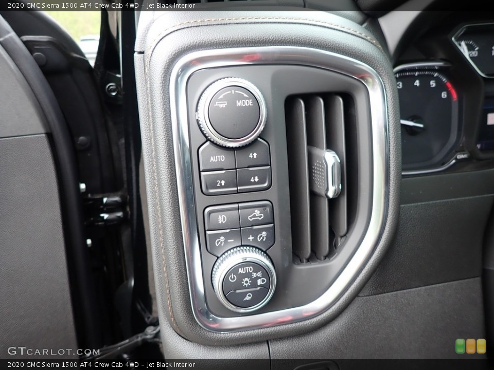Jet Black Interior Controls for the 2020 GMC Sierra 1500 AT4 Crew Cab 4WD #138199356