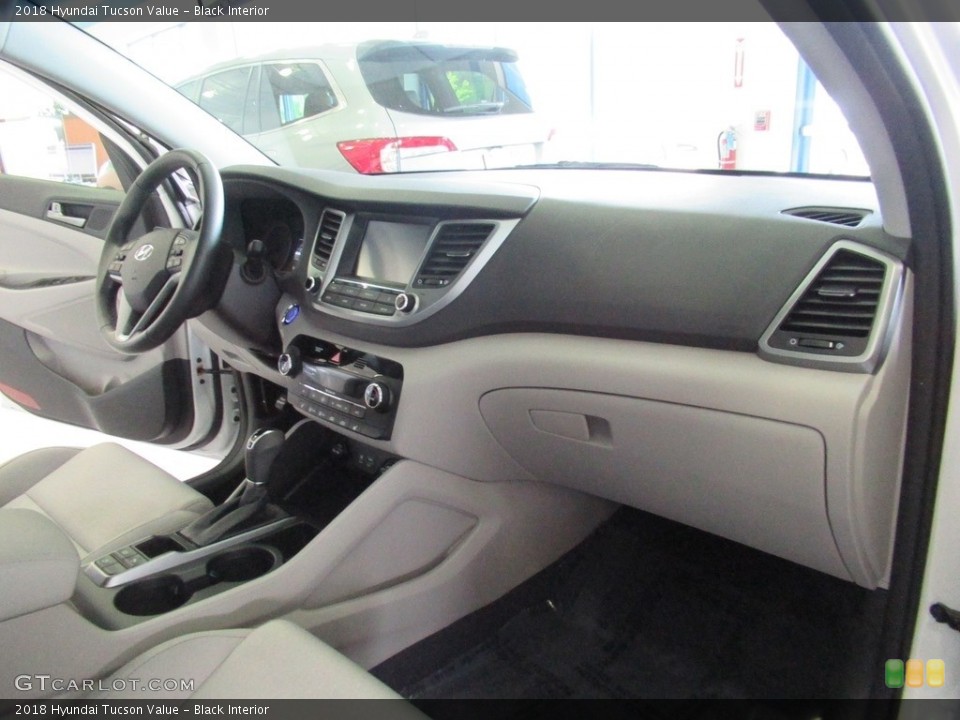 Black Interior Dashboard for the 2018 Hyundai Tucson Value #138204227