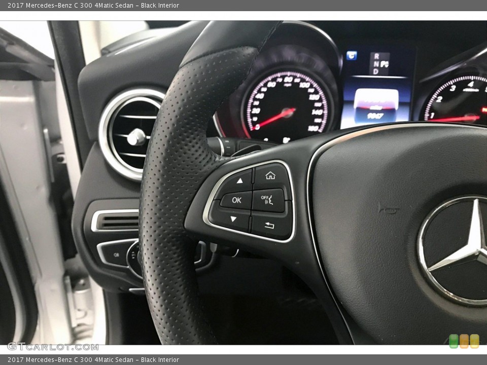 Black Interior Steering Wheel for the 2017 Mercedes-Benz C 300 4Matic Sedan #138205094