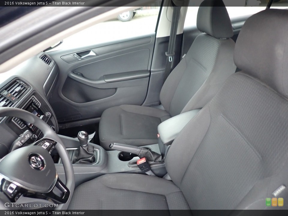 Titan Black Interior Front Seat for the 2016 Volkswagen Jetta S #138205562