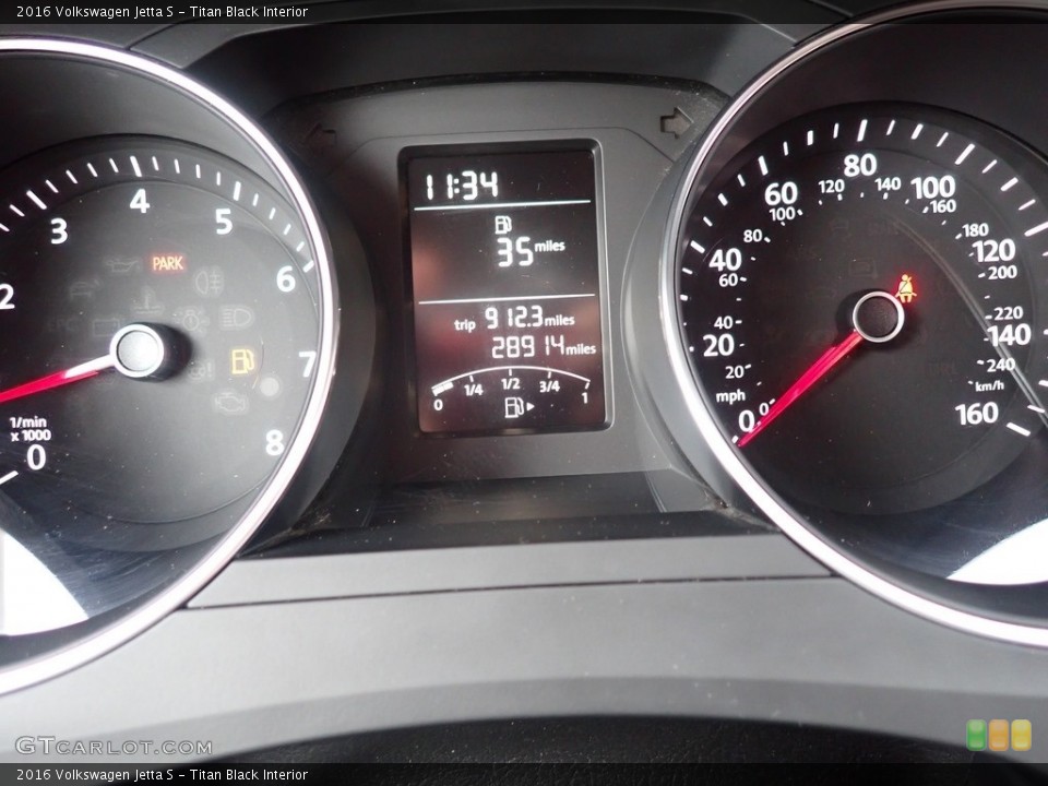 Titan Black Interior Gauges for the 2016 Volkswagen Jetta S #138205625