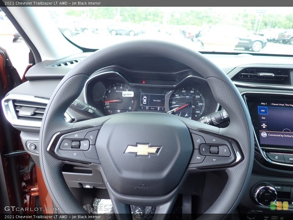 Jet Black Interior Steering Wheel for the 2021 Chevrolet Trailblazer LT AWD #138206594