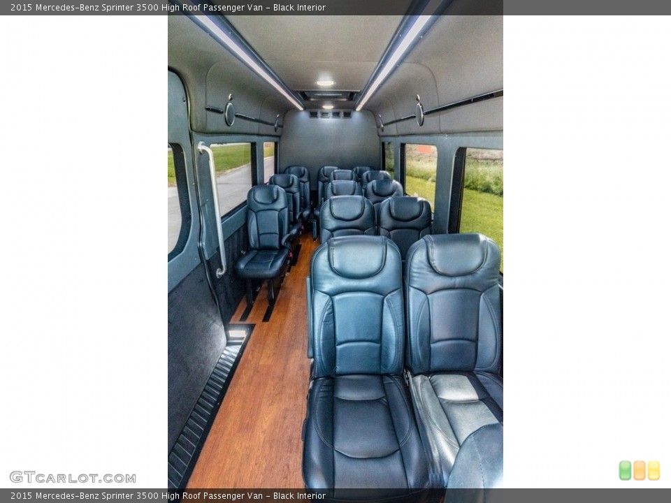 Black Interior Rear Seat for the 2015 Mercedes-Benz Sprinter 3500 High Roof Passenger Van #138207137