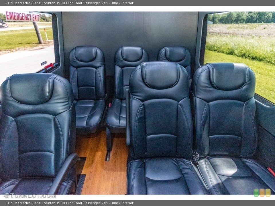 Black Interior Rear Seat for the 2015 Mercedes-Benz Sprinter 3500 High Roof Passenger Van #138207149
