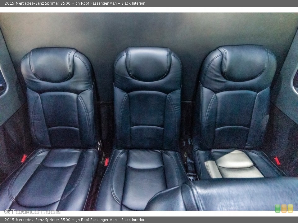 Black Interior Rear Seat for the 2015 Mercedes-Benz Sprinter 3500 High Roof Passenger Van #138207152