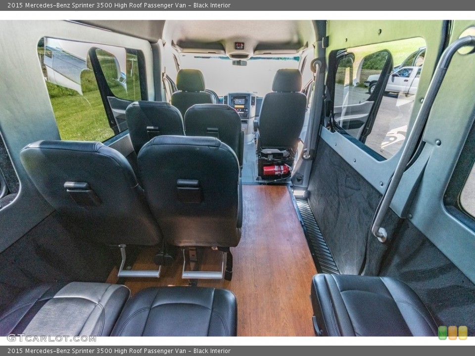 Black Interior Rear Seat for the 2015 Mercedes-Benz Sprinter 3500 High Roof Passenger Van #138207161