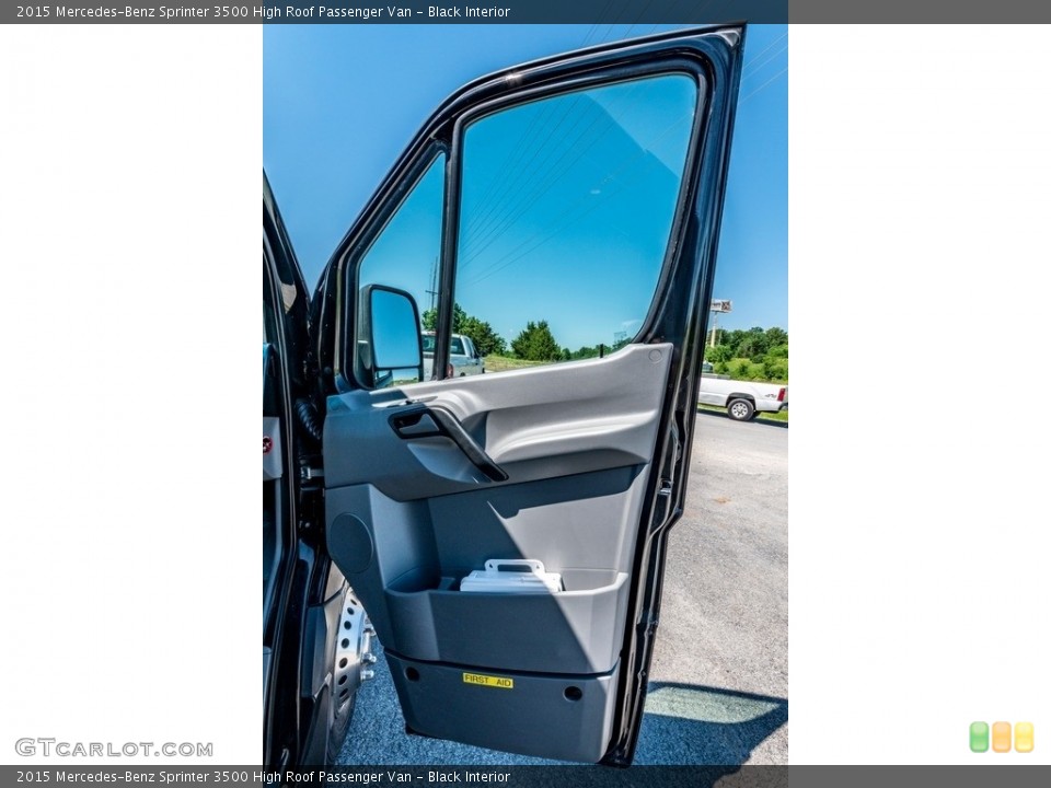 Black Interior Door Panel for the 2015 Mercedes-Benz Sprinter 3500 High Roof Passenger Van #138207170