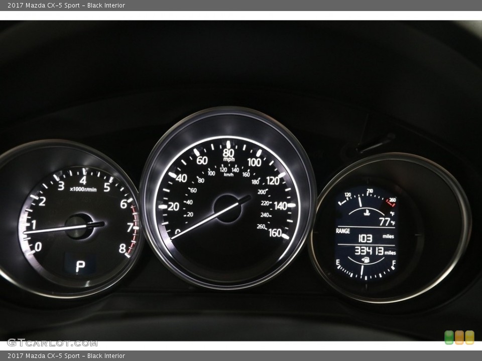 Black Interior Gauges for the 2017 Mazda CX-5 Sport #138208686