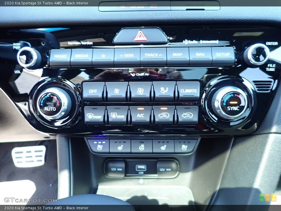 Black Interior Controls for the 2020 Kia Sportage SX Turbo AWD #138212859