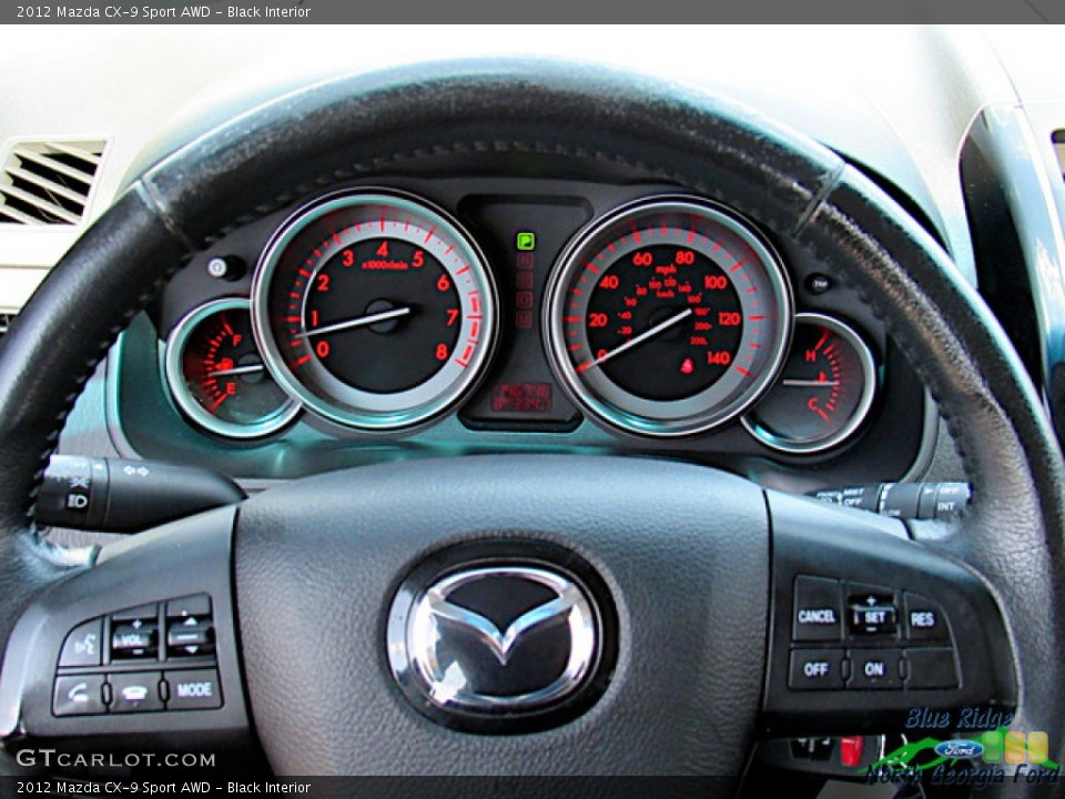 Black Interior Steering Wheel for the 2012 Mazda CX-9 Sport AWD #138213234