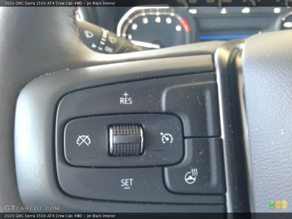 Jet Black Interior Steering Wheel for the 2020 GMC Sierra 1500 AT4 Crew Cab 4WD #138222014