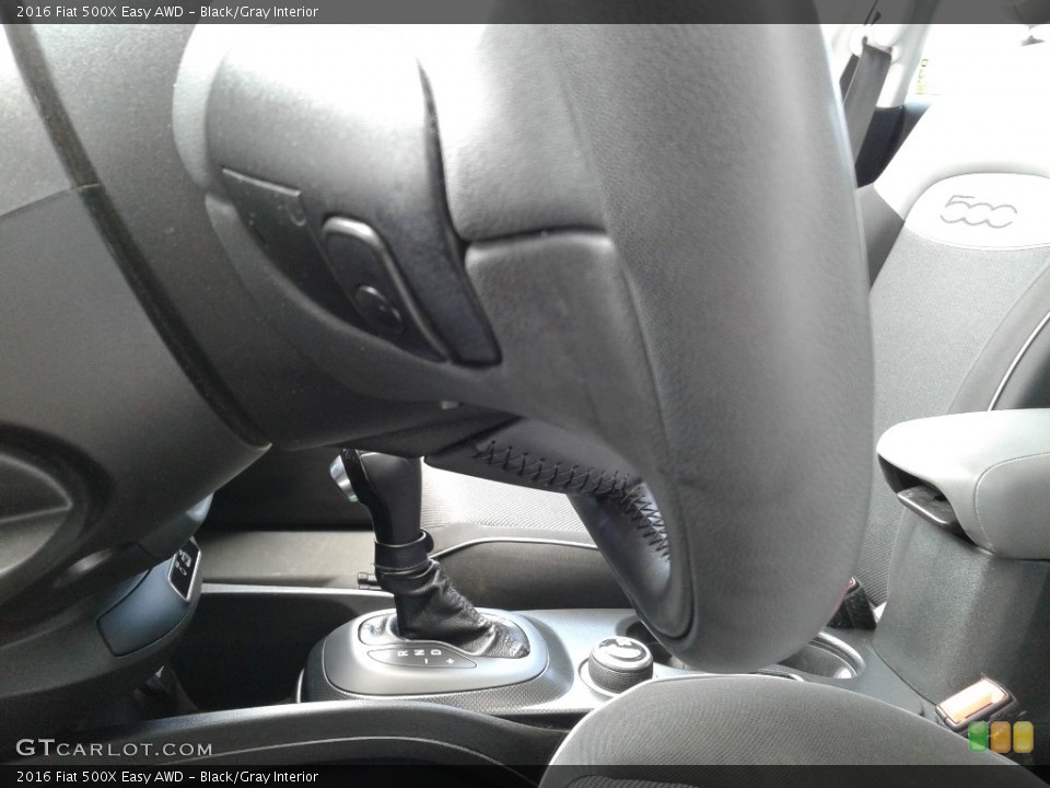 Black/Gray Interior Steering Wheel for the 2016 Fiat 500X Easy AWD #138234106
