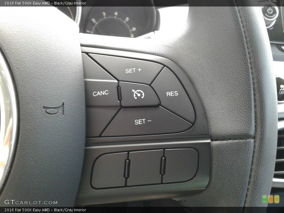 Black/Gray Interior Steering Wheel for the 2016 Fiat 500X Easy AWD #138234283