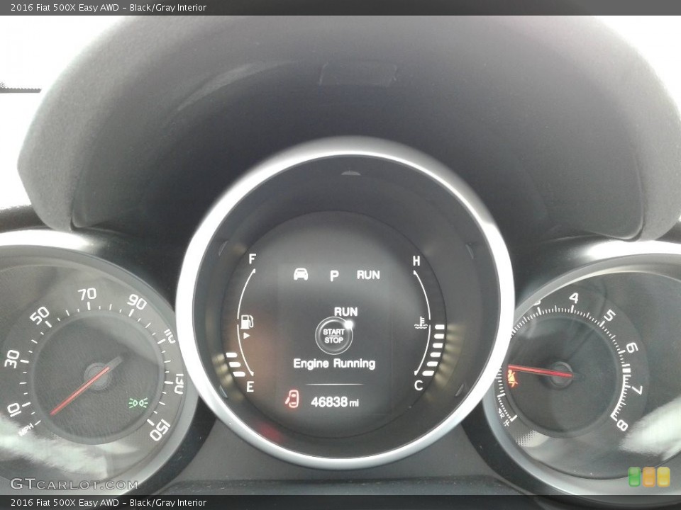 Black/Gray Interior Gauges for the 2016 Fiat 500X Easy AWD #138234307