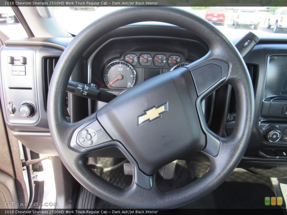 Dark Ash/Jet Black Interior Steering Wheel for the 2018 Chevrolet Silverado 2500HD Work Truck Regular Cab #138238090