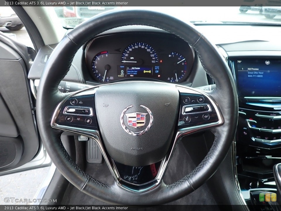 Jet Black/Jet Black Accents Interior Steering Wheel for the 2013 Cadillac ATS 3.6L Luxury AWD #138238123