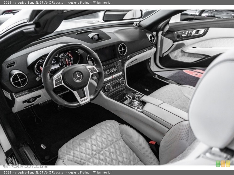 designo Platinum White Interior Photo for the 2013 Mercedes-Benz SL 65 AMG Roadster #138246752