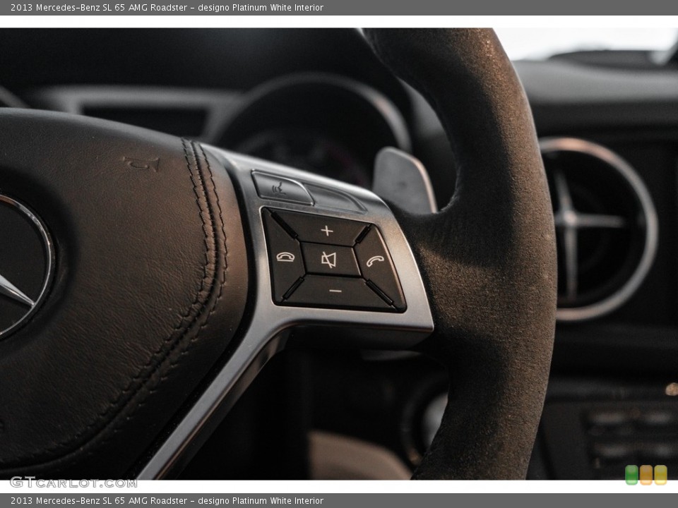 designo Platinum White Interior Steering Wheel for the 2013 Mercedes-Benz SL 65 AMG Roadster #138246890