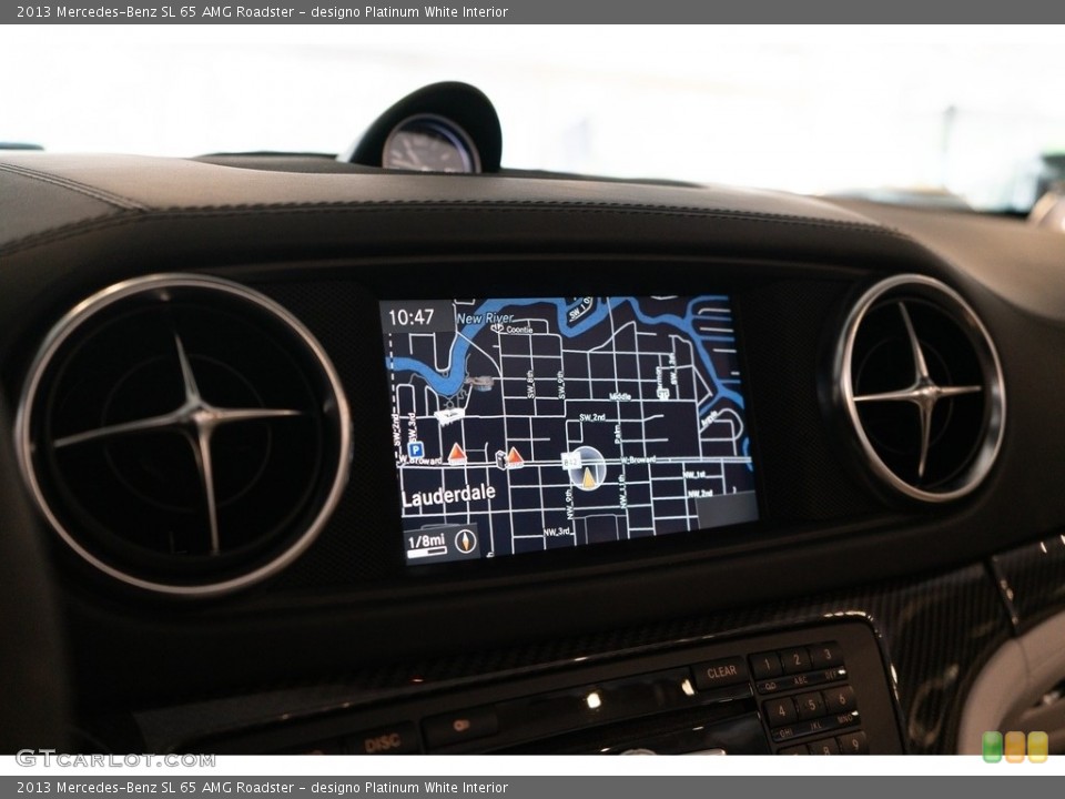 designo Platinum White Interior Navigation for the 2013 Mercedes-Benz SL 65 AMG Roadster #138246941