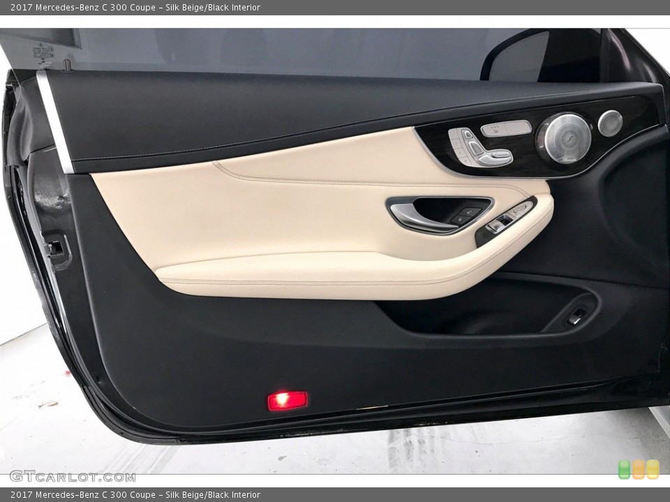 Silk Beige/Black Interior Door Panel for the 2017 Mercedes-Benz C 300 Coupe #138254474