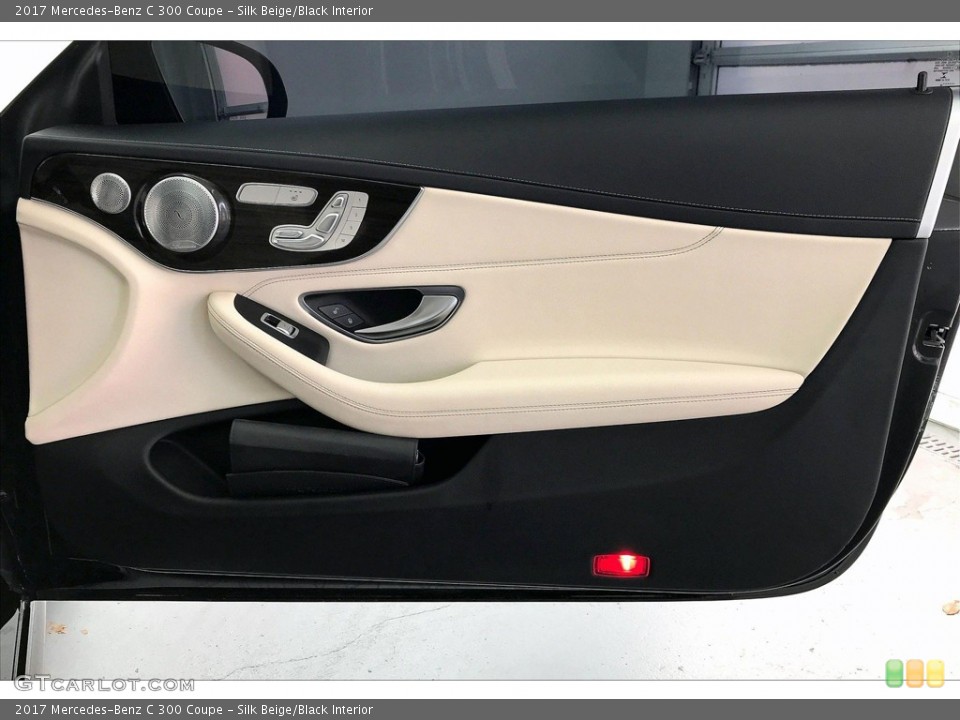 Silk Beige/Black Interior Door Panel for the 2017 Mercedes-Benz C 300 Coupe #138254561