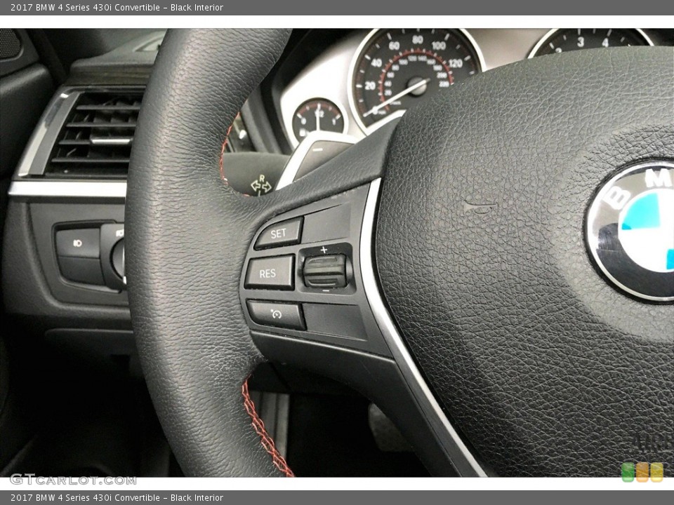 Black Interior Steering Wheel for the 2017 BMW 4 Series 430i Convertible #138264986