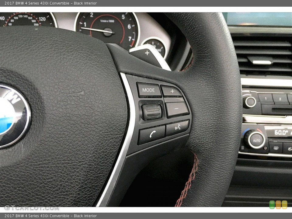 Black Interior Steering Wheel for the 2017 BMW 4 Series 430i Convertible #138265007