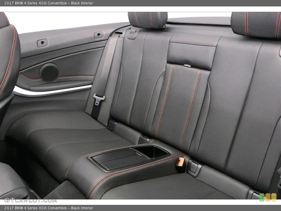 Black Interior Rear Seat for the 2017 BMW 4 Series 430i Convertible #138265223