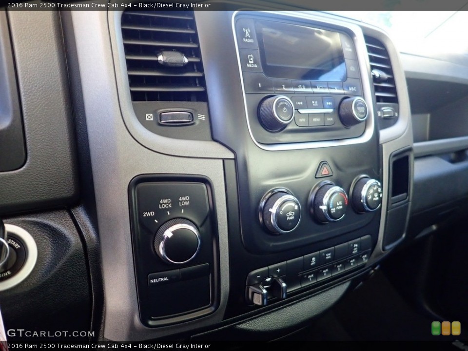 Black/Diesel Gray Interior Controls for the 2016 Ram 2500 Tradesman Crew Cab 4x4 #138271818