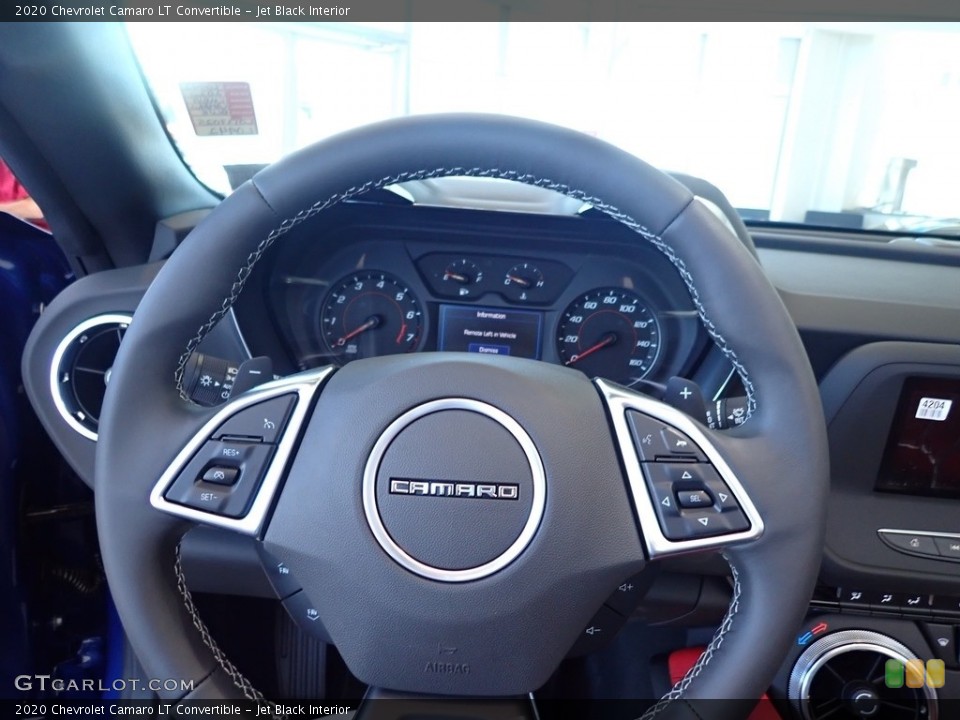 Jet Black Interior Steering Wheel for the 2020 Chevrolet Camaro LT Convertible #138276236