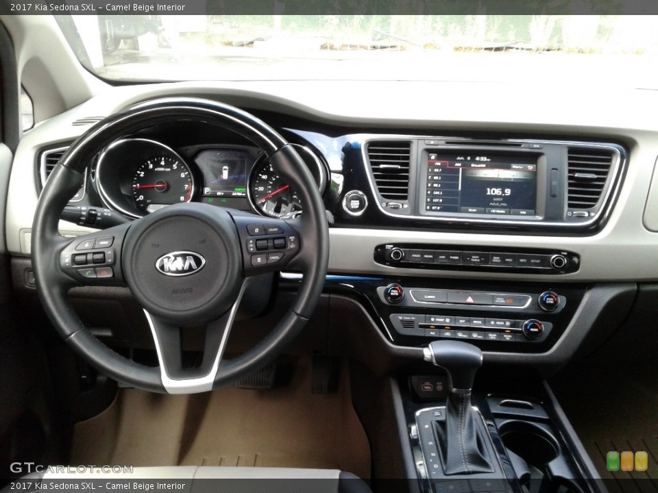 Camel Beige Interior Dashboard for the 2017 Kia Sedona SXL #138278357
