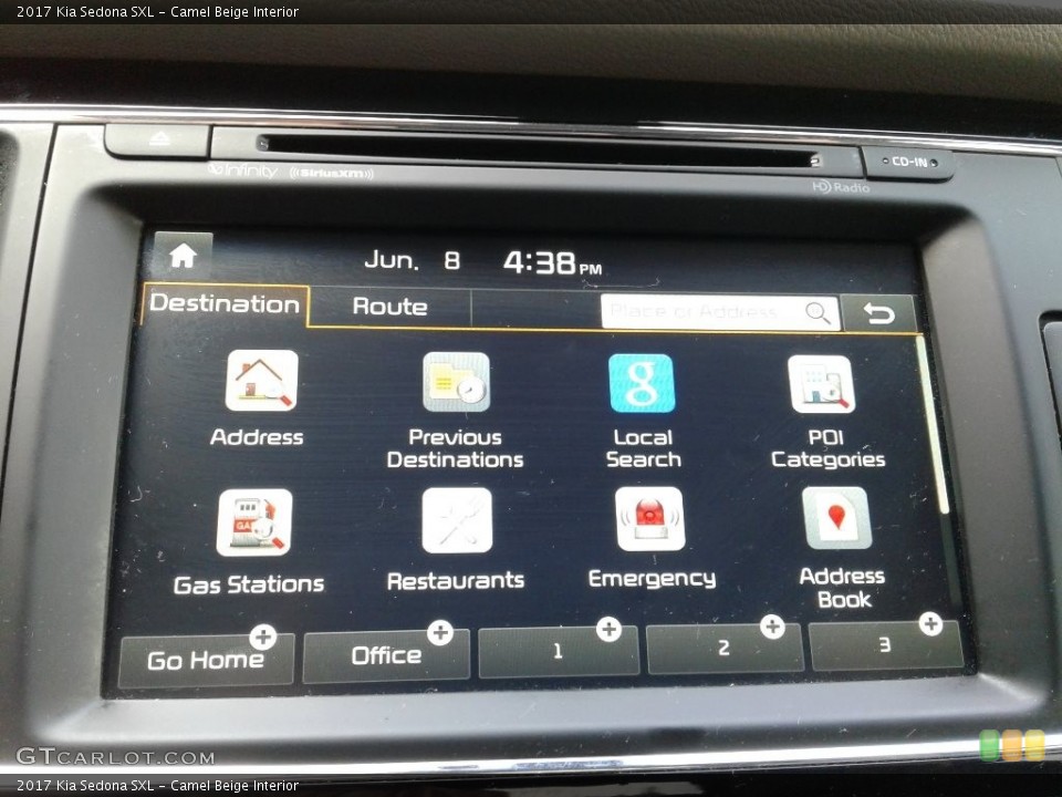 Camel Beige Interior Controls for the 2017 Kia Sedona SXL #138278471