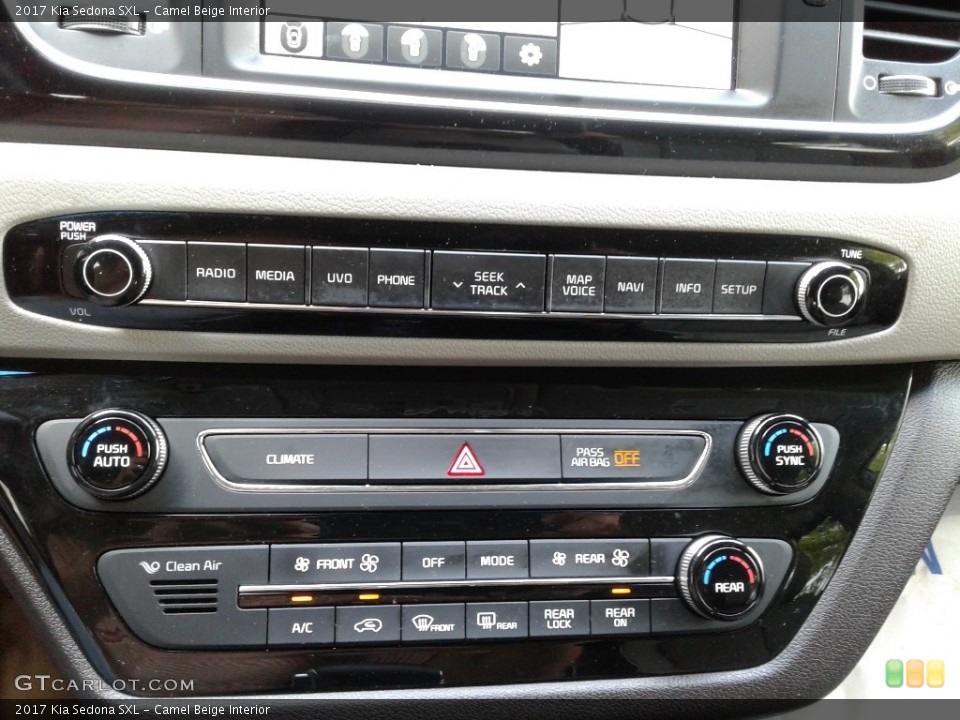 Camel Beige Interior Controls for the 2017 Kia Sedona SXL #138278600