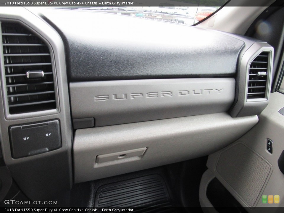Earth Gray Interior Dashboard for the 2018 Ford F550 Super Duty XL Crew Cab 4x4 Chassis #138278870