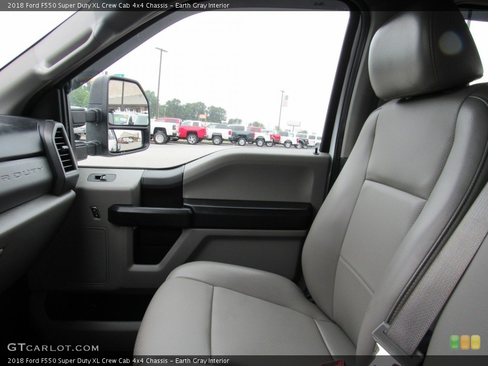 Earth Gray Interior Front Seat for the 2018 Ford F550 Super Duty XL Crew Cab 4x4 Chassis #138278915