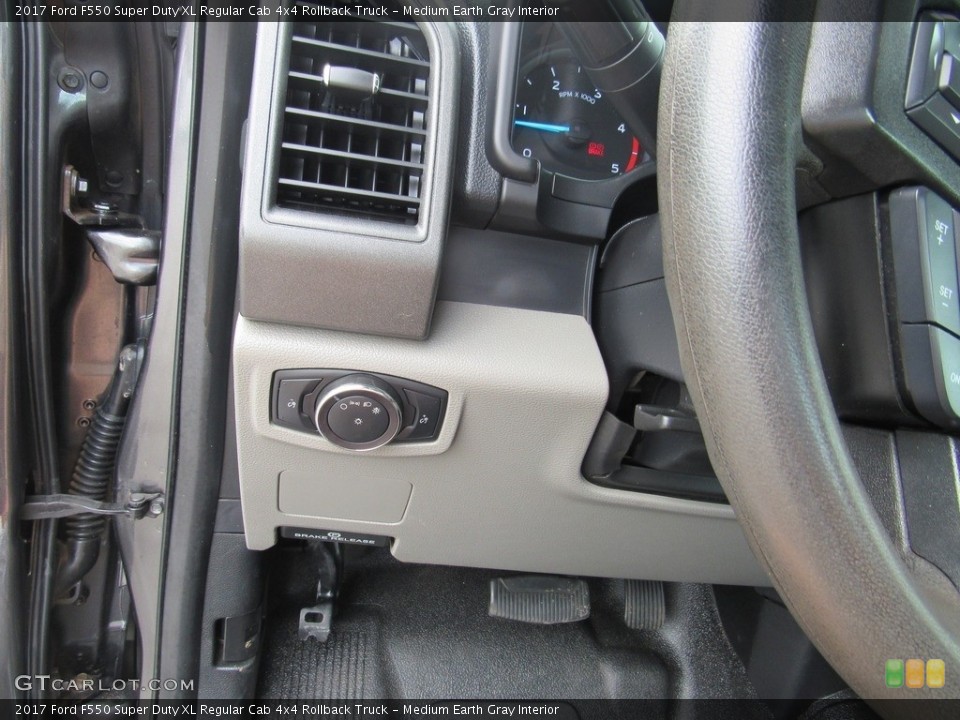 Medium Earth Gray Interior Controls for the 2017 Ford F550 Super Duty XL Regular Cab 4x4 Rollback Truck #138279947