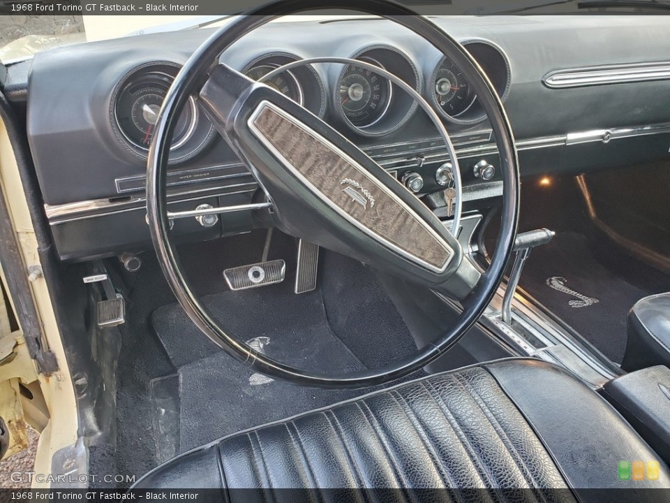 Black Interior Steering Wheel for the 1968 Ford Torino GT Fastback #138281177