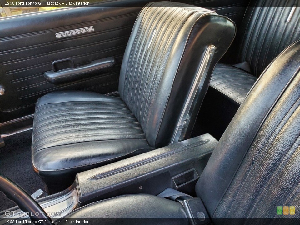 Black Interior Front Seat for the 1968 Ford Torino GT Fastback #138281201