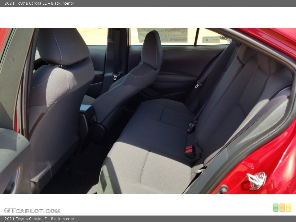 Black Interior Rear Seat for the 2021 Toyota Corolla LE #138284634