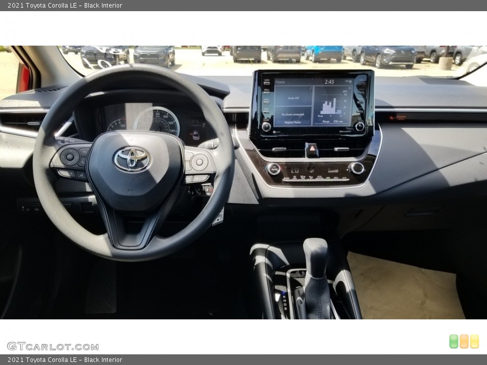 Black Interior Dashboard for the 2021 Toyota Corolla LE #138284655