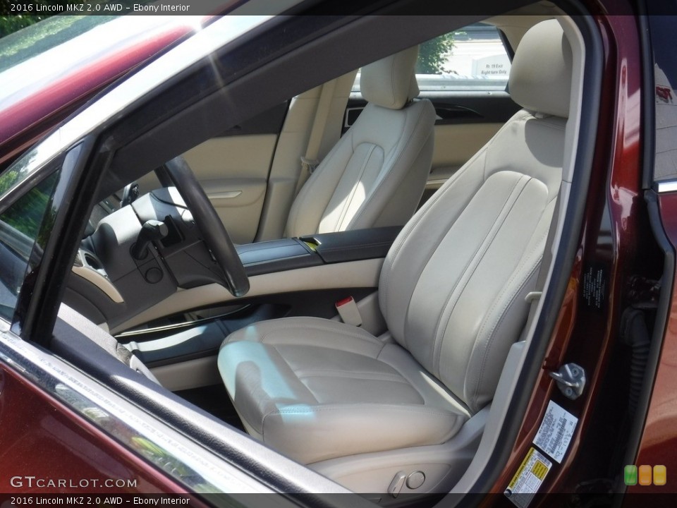 Ebony Interior Front Seat for the 2016 Lincoln MKZ 2.0 AWD #138285606