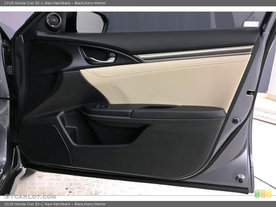 Black/Ivory Interior Door Panel for the 2018 Honda Civic EX-L Navi Hatchback #138286425