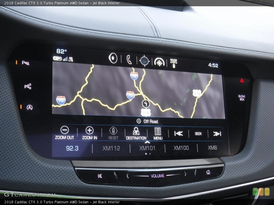 Jet Black Interior Navigation for the 2018 Cadillac CT6 3.0 Turbo Platinum AWD Sedan #138286431
