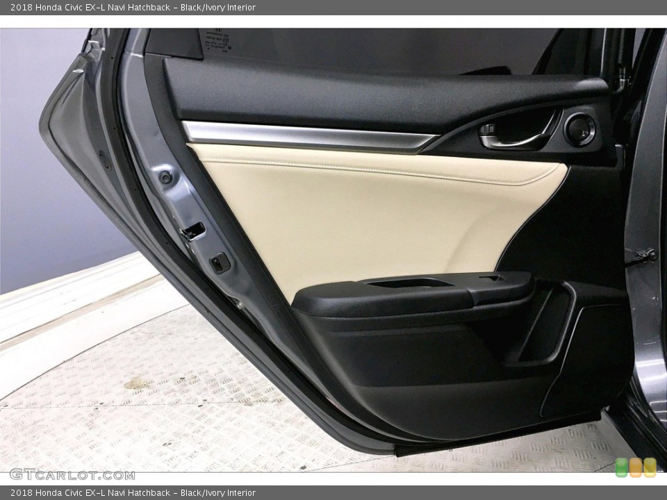 Black/Ivory Interior Door Panel for the 2018 Honda Civic EX-L Navi Hatchback #138286455
