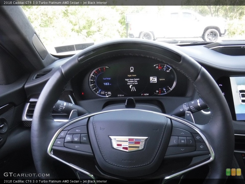 Jet Black Interior Steering Wheel for the 2018 Cadillac CT6 3.0 Turbo Platinum AWD Sedan #138286473