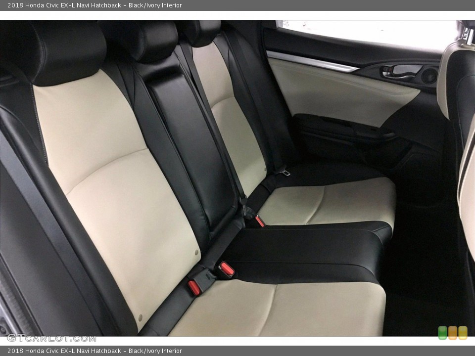 Black/Ivory Interior Rear Seat for the 2018 Honda Civic EX-L Navi Hatchback #138286554