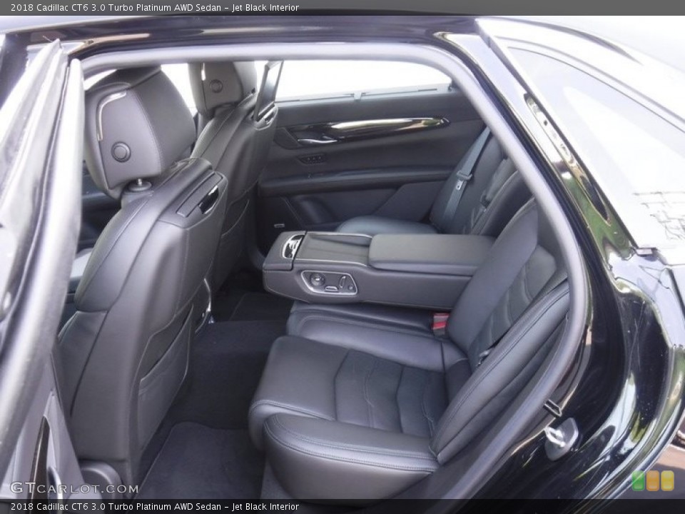 Jet Black Interior Rear Seat for the 2018 Cadillac CT6 3.0 Turbo Platinum AWD Sedan #138286599