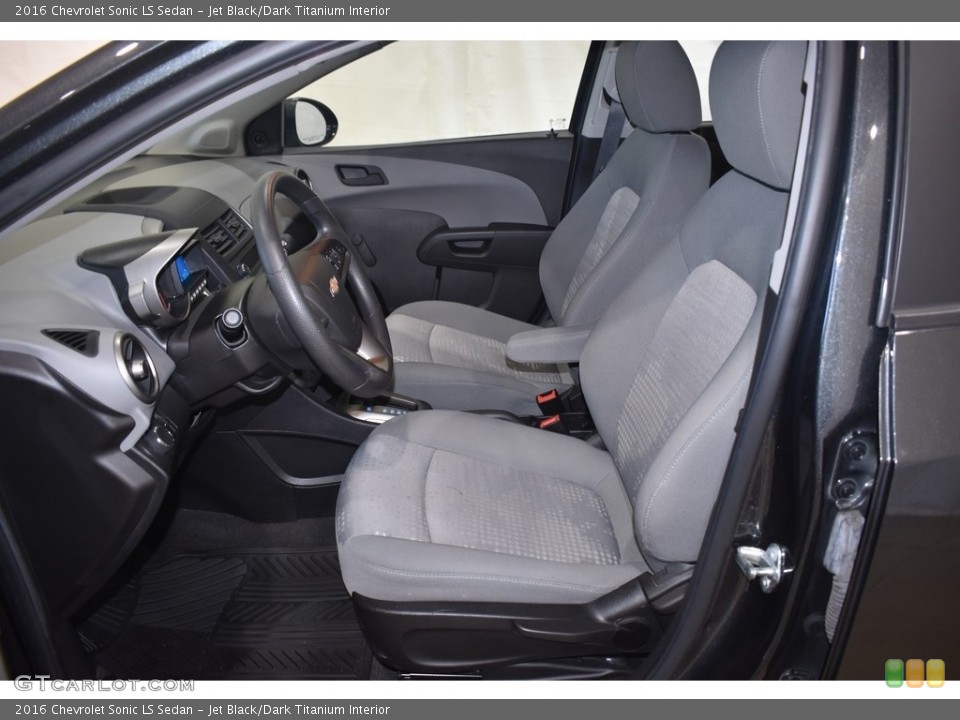 Jet Black/Dark Titanium Interior Front Seat for the 2016 Chevrolet Sonic LS Sedan #138287793