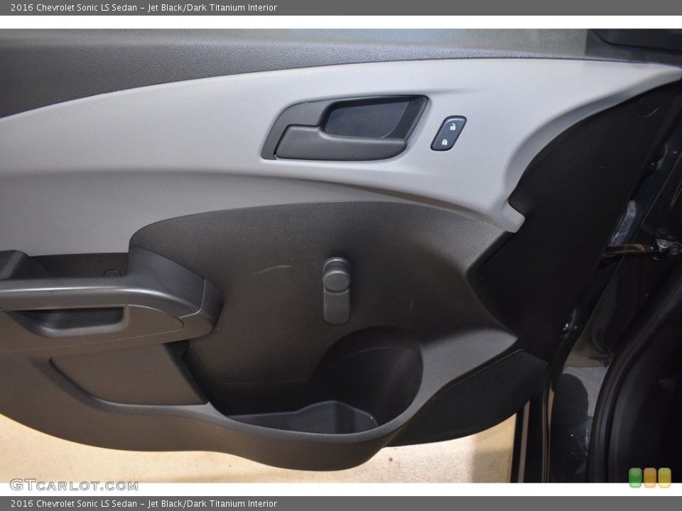 Jet Black/Dark Titanium Interior Door Panel for the 2016 Chevrolet Sonic LS Sedan #138287862